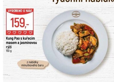 Kung Pao s kuřecím masem a jasmínovou rýží