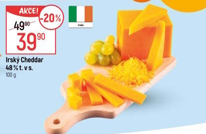 Sýr Cheddar irský 48%