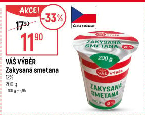Zakysaná smetana 12% Váš Výběr