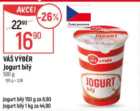 Jogurt bílý Váš Výběr