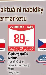 Vepřový guláš ve skle Globus
