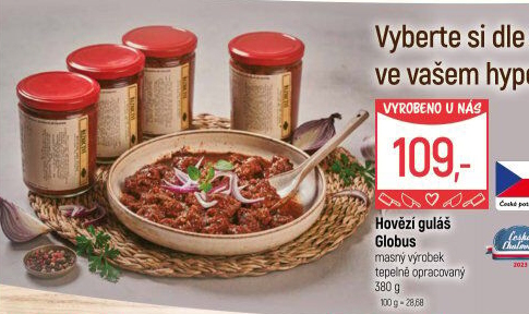 Hovězí guláš ve skle Globus