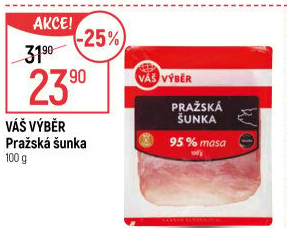 Pražská šunka nejvyšší jakosti Váš Výběr