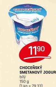 Bílý jogurt smetanový Choceňský