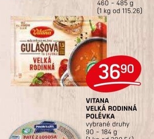 Instantní polévka Velká rodinná Vitana