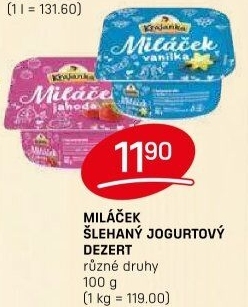 Jogurtový dezert Miláček Krajanka
