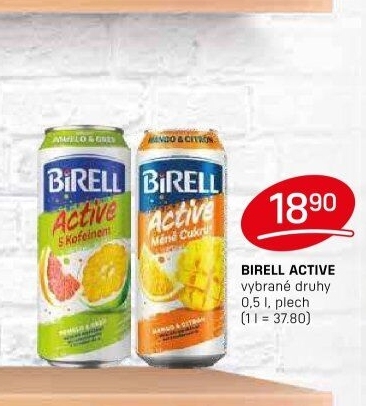 Nealkoholické pivo ochucené Active Birell