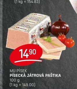 Paštika játrová písecká Maso uzeniny Písek