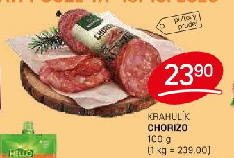 Salám Chorizo Krahulík