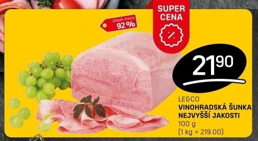 Šunka vinohradská nejvyšší jakosti LE&