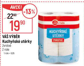 Utěrky kuchyňské 2vrstvé Váš Výběr