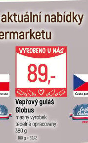 Vepřový guláš ve skle Globus