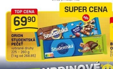 ORION STUDENTSKÁ PEČEŤ