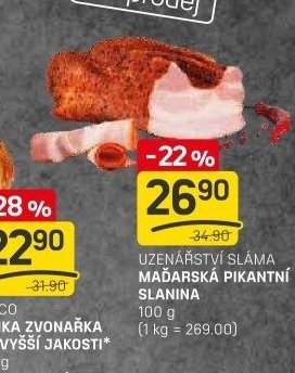 UZENÁŘSTVÍ SLÁMA MAĎARSKÁ PIKANTNÍ SLANINA