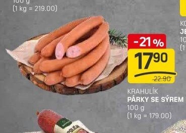 KRAHULÍK PÁRKY SE SÝREM
