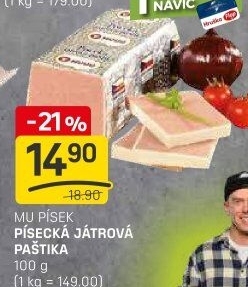 Paštika játrová písecká Maso uzeniny Písek