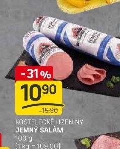 Salám jemný Kostelecké uzeniny