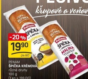 Špička plundrová krémová Penam