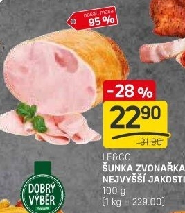Šunka Zvonařka nejvyšší jakosti LE&