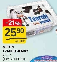 Tvaroh jemný Milkin