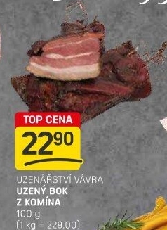 Uzený bok z komína Uzenářství Vávra