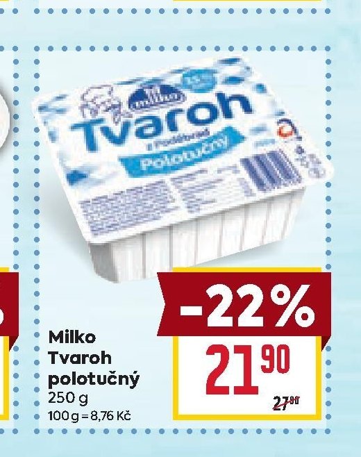 Milko Tvaroh polotučný - BILLA akcniletaky.com