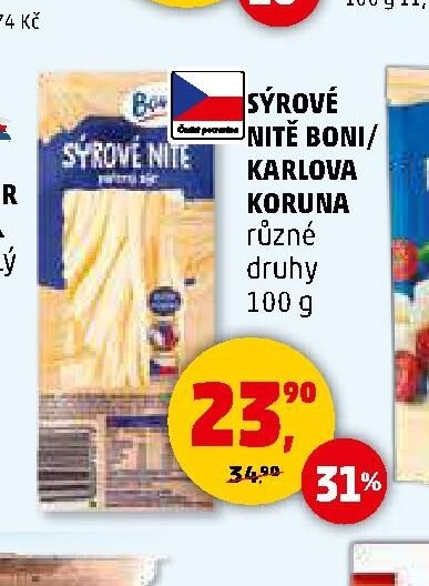 SÝROVÉ NITĚ BONI / KARLOVA KORUNA