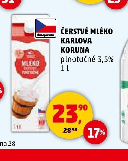 ČERSTVÉ MLÉKO KARLOVA KORUNA