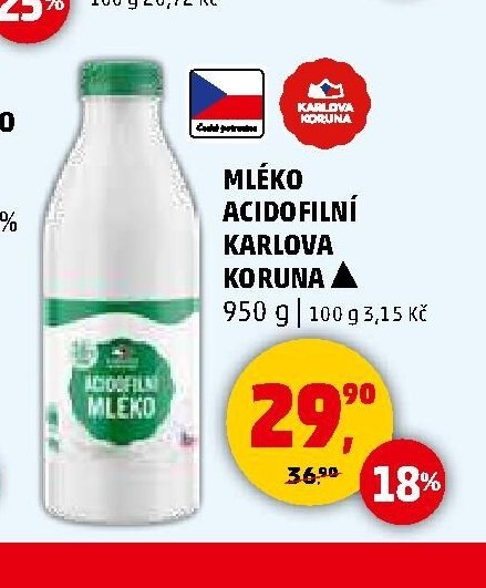 MLÉKO ACIDOFILNÍ KARLOVA KORUNA