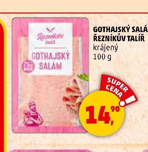 GOTHAJSKÝ SALÁM ŘEZNÍKŮV TALÍŘ krájený 100 g