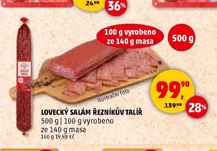 LOVECKÝ SALÁM ŘEZNÍKŮV TALÍŘ 500 g