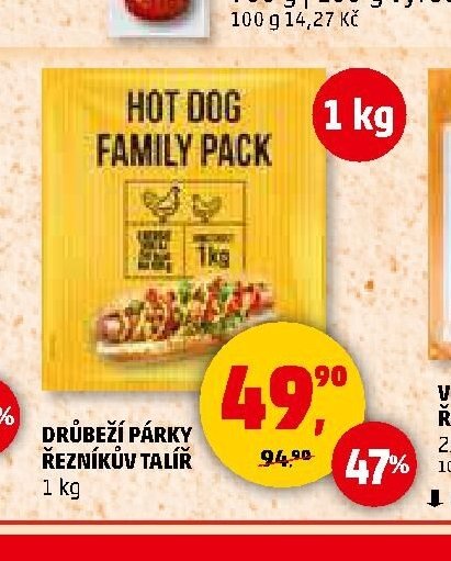 DRŮBEŽÍ PÁRKY ŘEZNÍKŮV TALÍŘ 1 kg