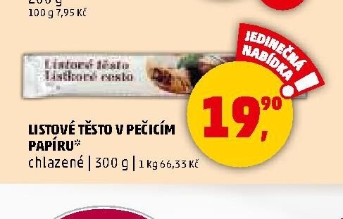 LISTOVÉ TĚSTO V PEČICÍM PAPÍRU