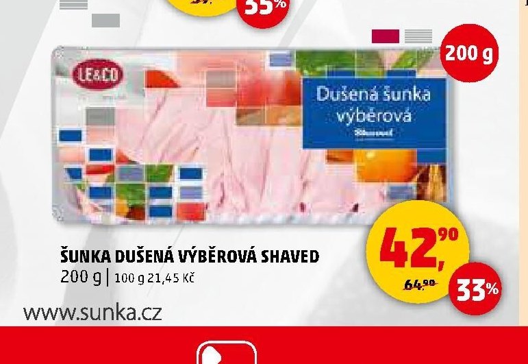 ŠUNKA DUŠENÁ VÝBĚROVÁ SHAVED