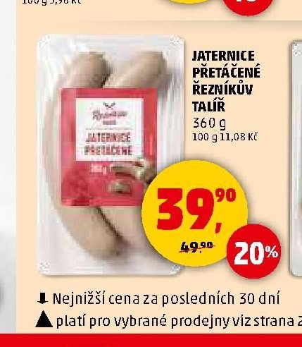 JATERNICE PŘETÁČENÉ ŘEZNÍKŮV TALÍŘ