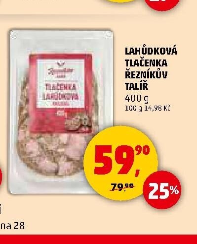 LAHŮDKOVÁ TLAČENKA ŘEZNÍKŮV TALÍŘ