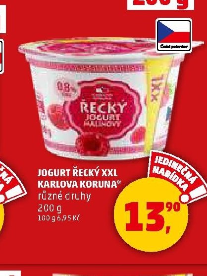 JOGURT ŘECKÝ XXL KARLOVA KORUNA