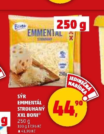 SÝR EMMENTÁL STROUHANÝ XXL BONI