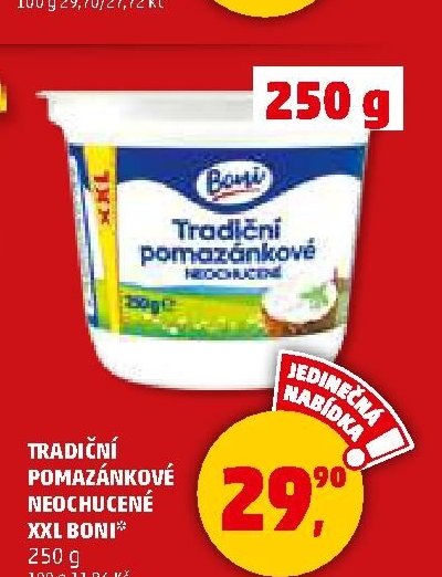 TRADIČNÍ POMAZÁNKOVÉ NEOCHUCENÉ XXL BONI