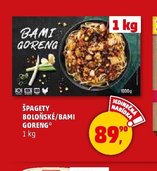 ŠPAGETY BOLOŇSKÉ/BAMI GORENG 1 kg