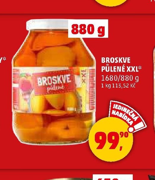 BROSKVE PŮLENÉ XXL 880 g