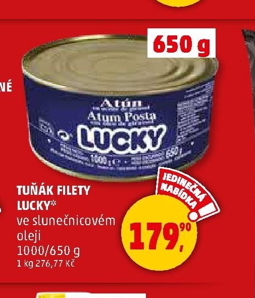 TUŇÁK FILETY LUCKY 650 g