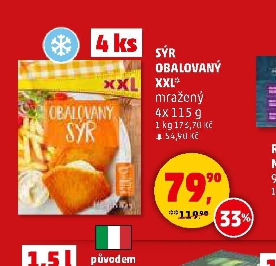 Sýr obalovaný XXL 4x115g