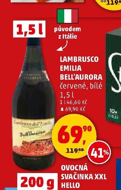 Lambrusco Emilia Bell'Aurora 1,5l