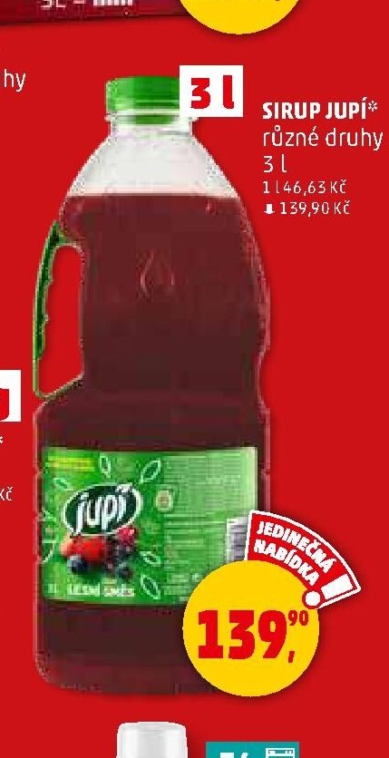 Sirup Jupí 3l