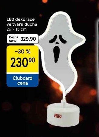 LED dekorace ve tvaru ducha 29 x 15 cm