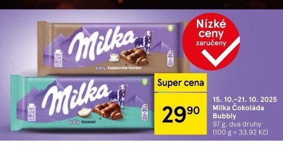 Milka Čokoláda Bubbly