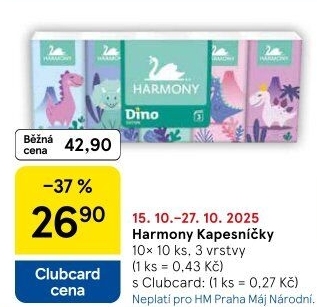 Papírové kapesníčky 3vrstvé Harmony