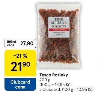 Rozinky Tesco