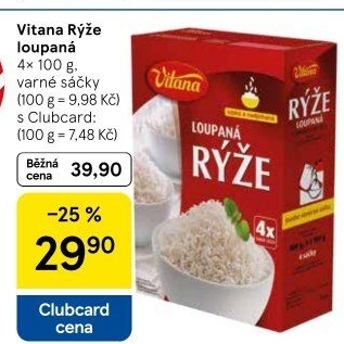 Rýže loupaná dlouhozrnná Vitana